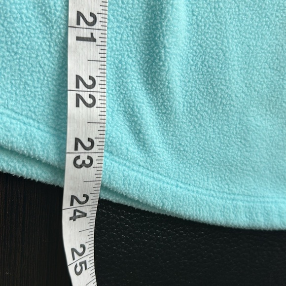 LILLY PULITZER Edgewater Popover Top Blue Polartec Fleece Quarter Zip Sz M - Picture 10 of 11